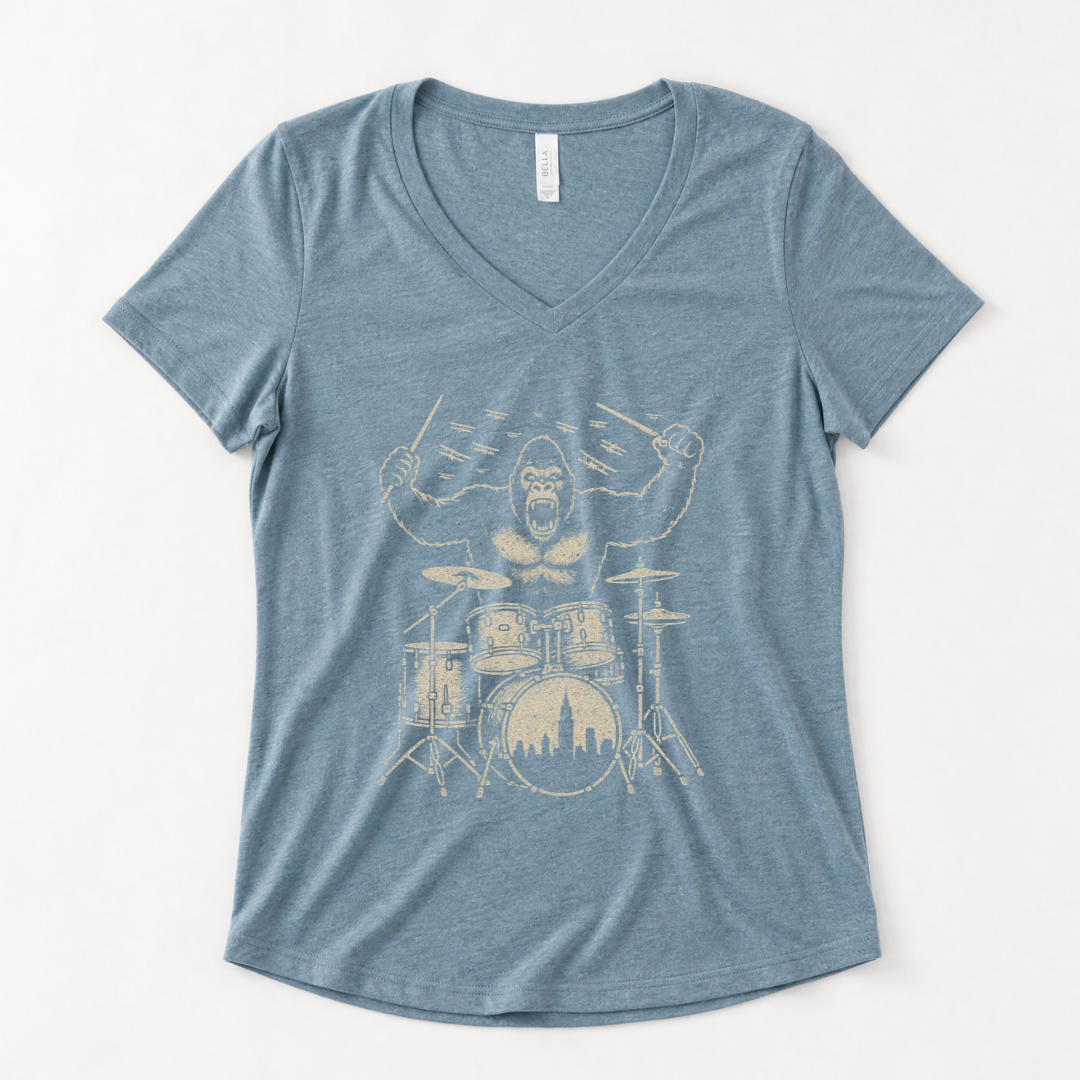 King Kong's Drum Solo- Super Soft V-Neck
