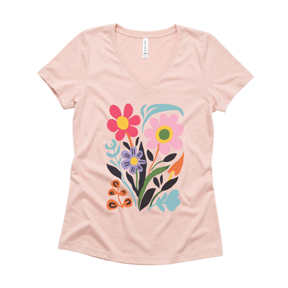 Vivid Floral - Super Soft V-Neck