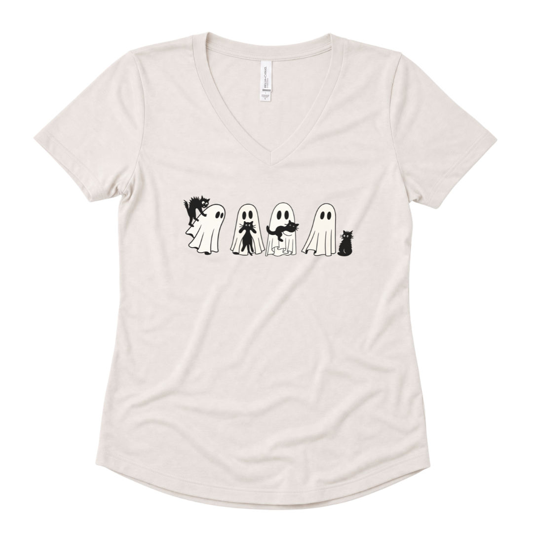 Scaredy Cats - Super Soft V-Neck