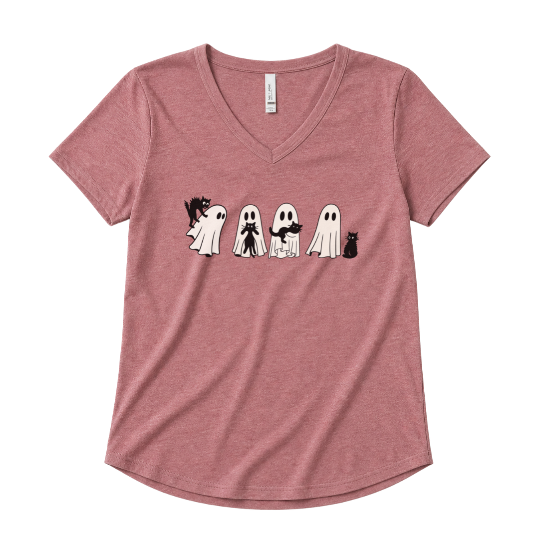 Scaredy Cats - Super Soft V-Neck