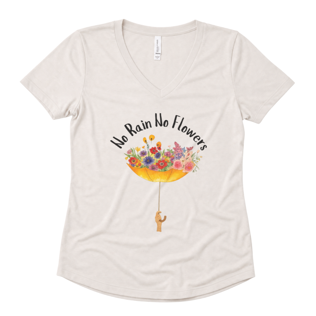 No Rain No Flowers - Super Soft V-Neck