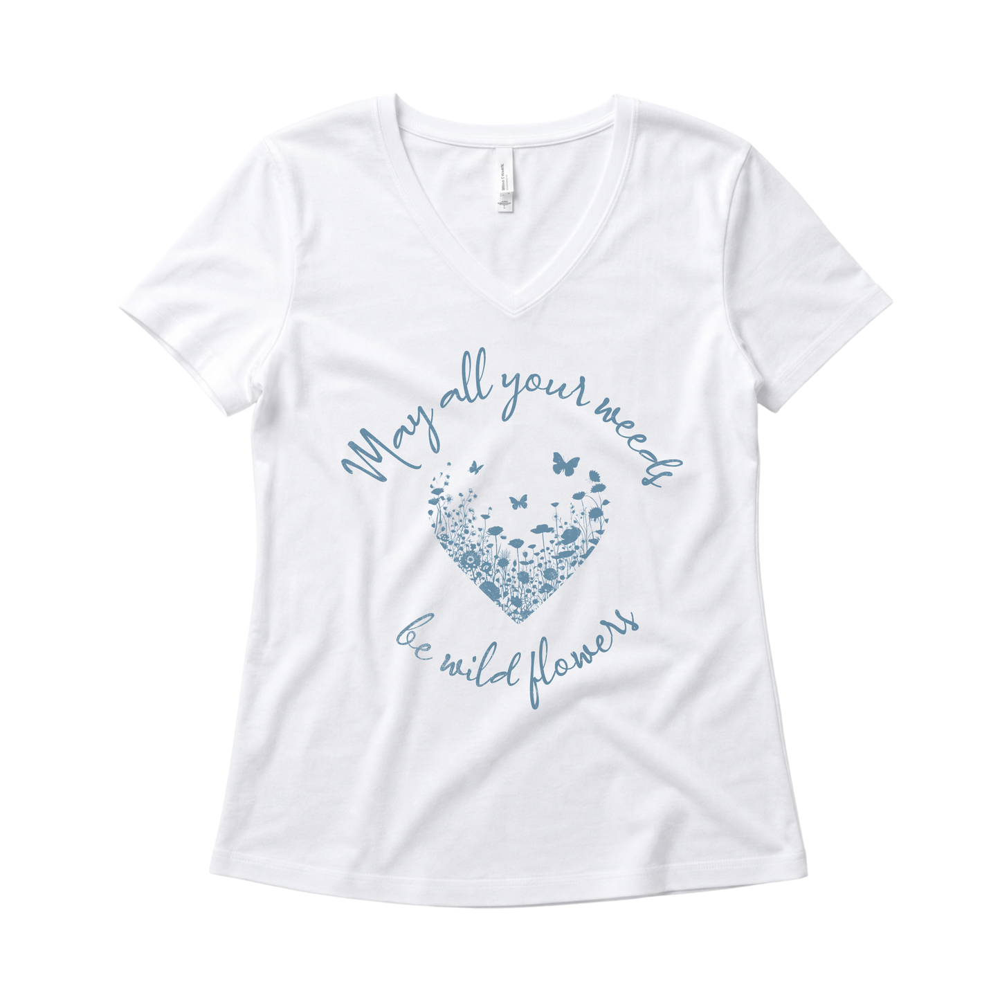 May All Your Weeds Be Wildflowers Silhouette Print - Super Soft V Neck