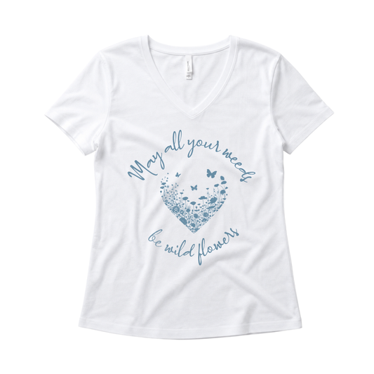 May All Your Weeds Be Wildflowers Silhouette Print - Super Soft V Neck