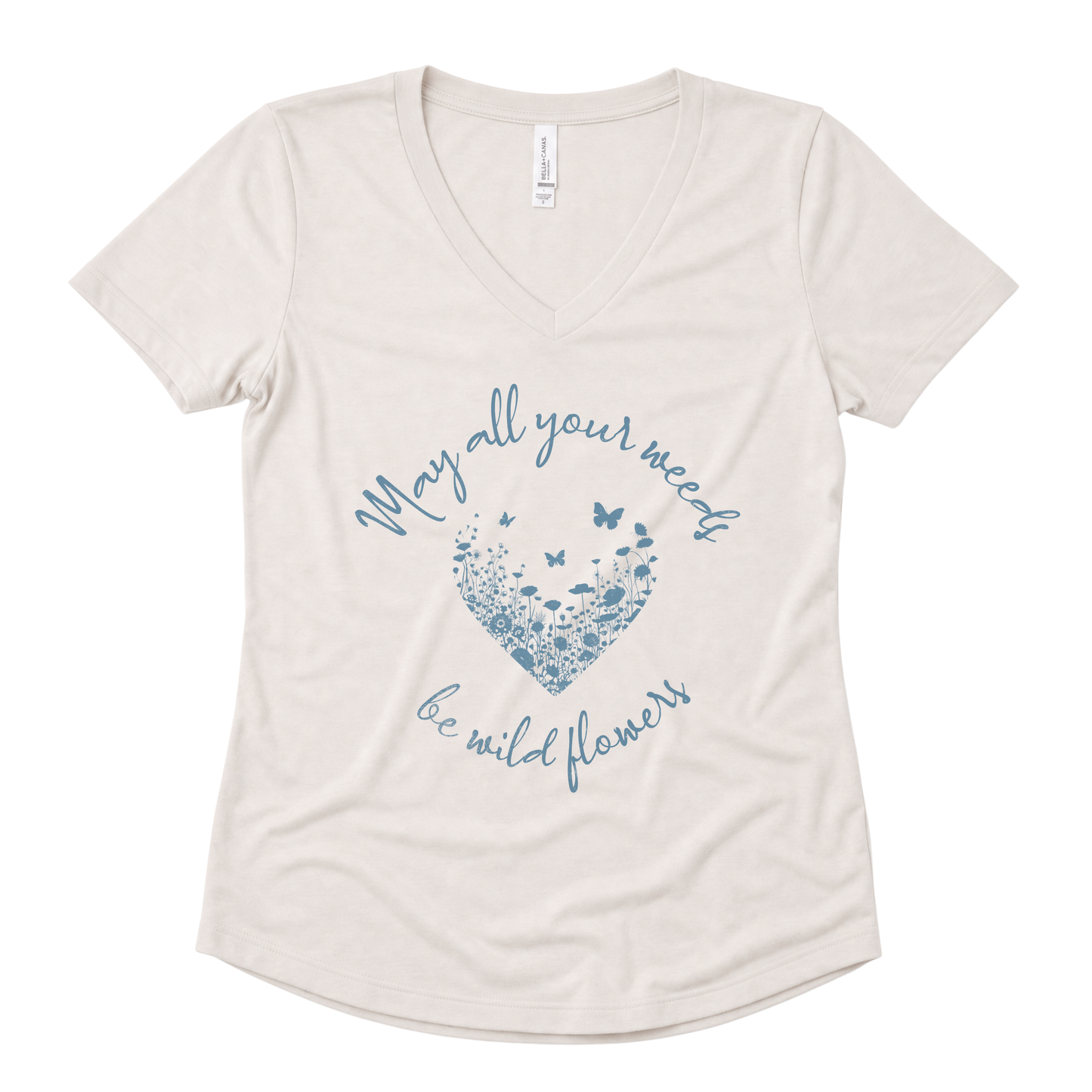 May All Your Weeds Be Wildflowers Silhouette Print - Super Soft V Neck