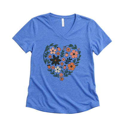 Flower Heart - Super Soft V Neck