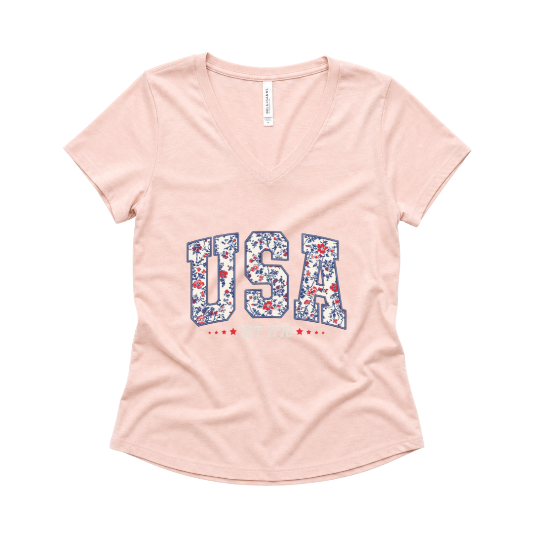 Floral USA - Super Soft V Neck