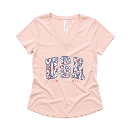 Floral USA - Super Soft V Neck