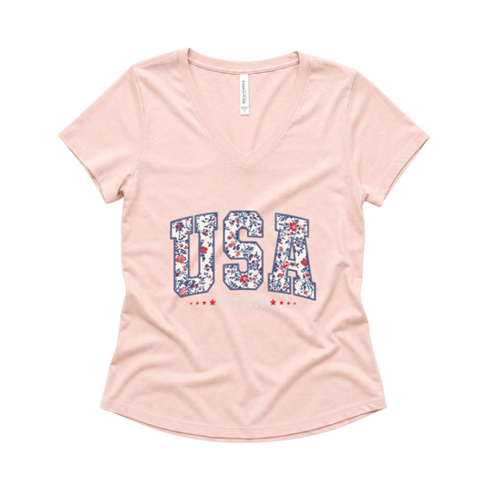 Floral USA - Super Soft V Neck