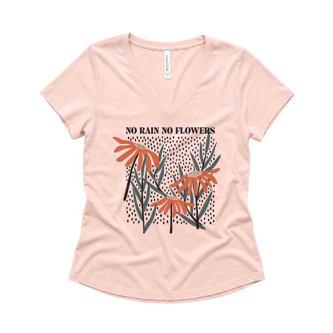 No Rain No Flowers - Super Soft V Neck