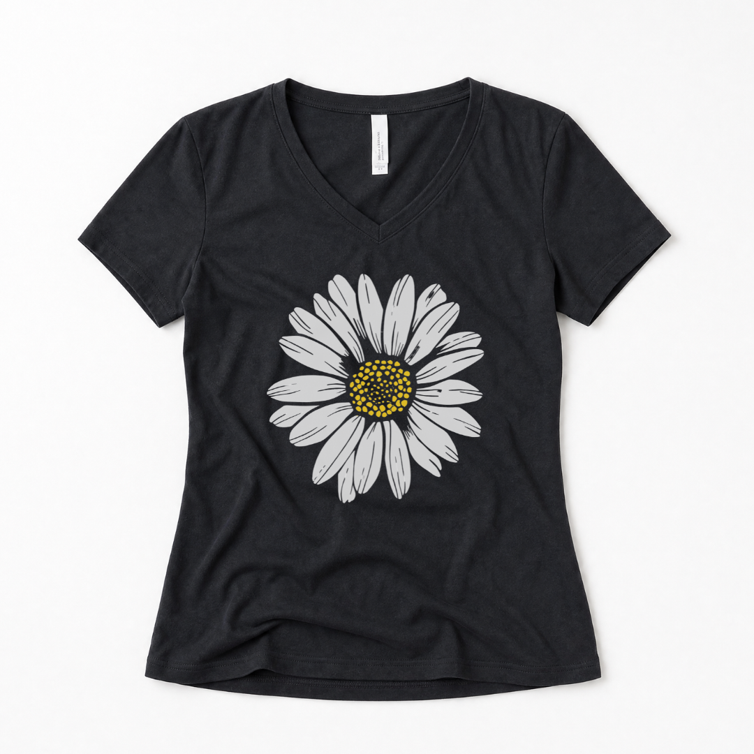 Daisy Flower - Super Soft V Neck