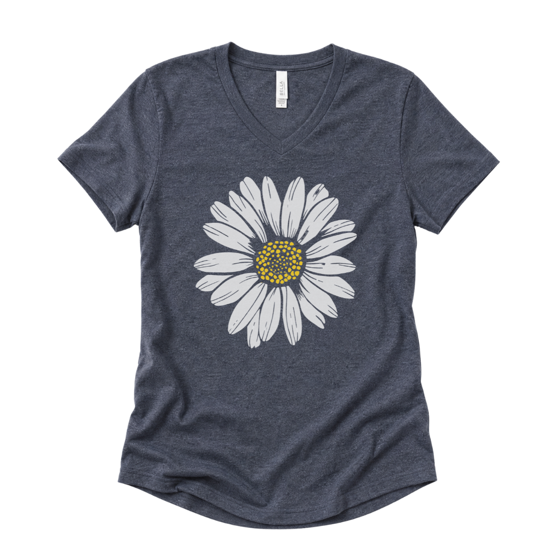 Daisy Flower - Super Soft V Neck