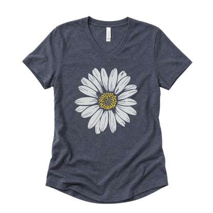 Daisy Flower - Super Soft V Neck