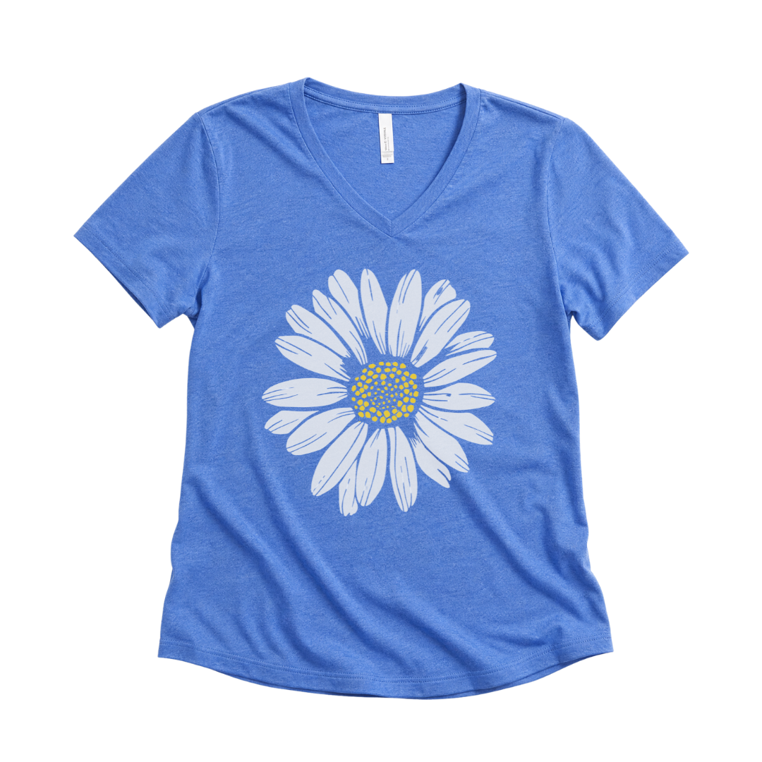 Daisy Flower - Super Soft V Neck
