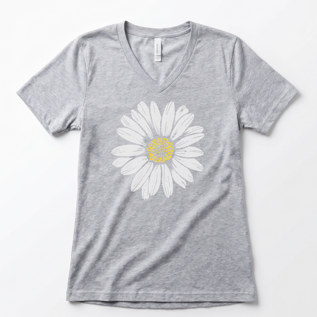 Daisy Flower - Super Soft V Neck