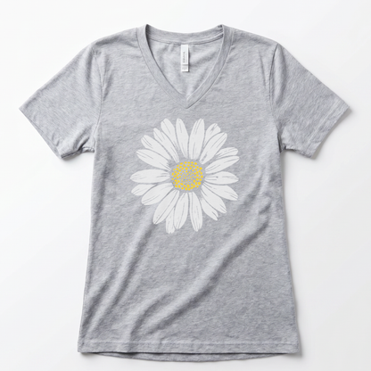 Daisy Flower - Super Soft V Neck