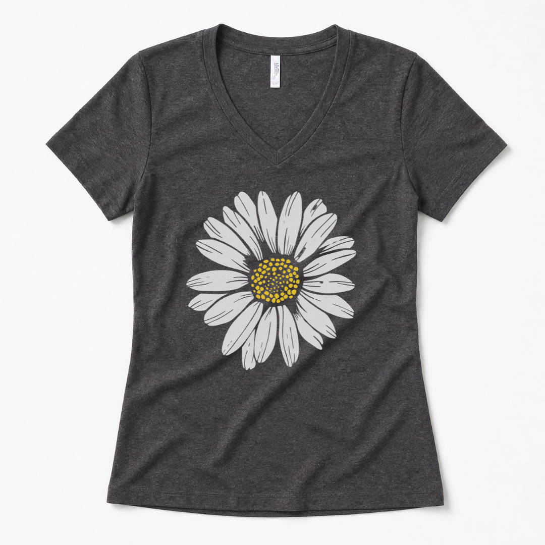 Daisy Flower - Super Soft V Neck