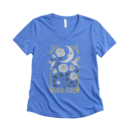 Moonlight Floral - Super Soft V Neck