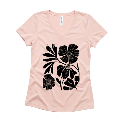 Artistic Boho Floral - Super Soft V Neck