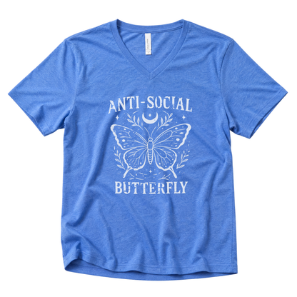 Anti - Social Butterfly - Super Soft V Neck