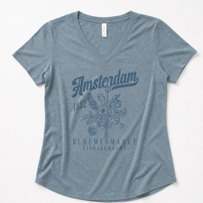 Amsterdam Flower Market - Super Soft V Neck