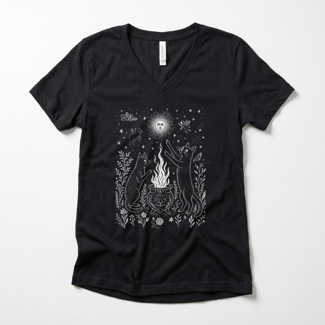 Midnight Meowgic - Super Soft V Neck