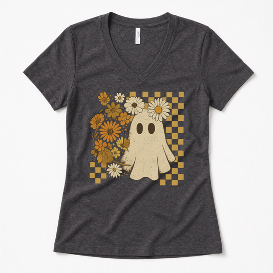 Floral Ghost - Super Soft V Neck