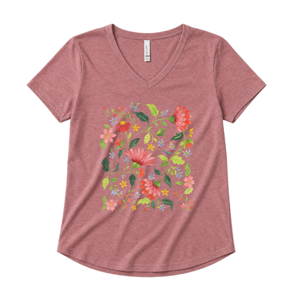 Botanical Bliss - Super Soft V Neck