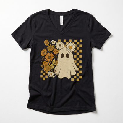 Floral Ghost - Super Soft V Neck