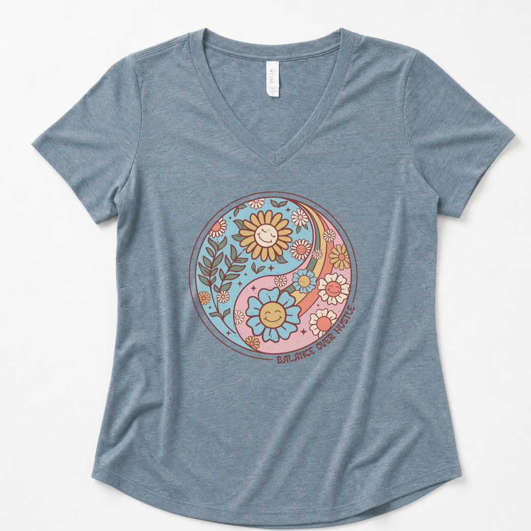 Flowers and Yang - Super Soft V-Neck