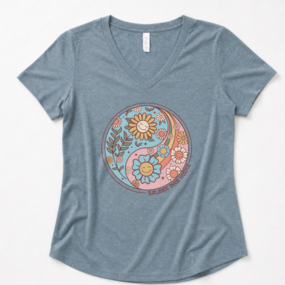 Flowers and Yang - Super Soft V-Neck