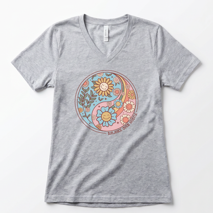 Flowers and Yang - Super Soft V-Neck
