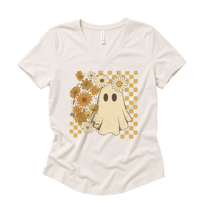 Floral Ghost - Super Soft V Neck