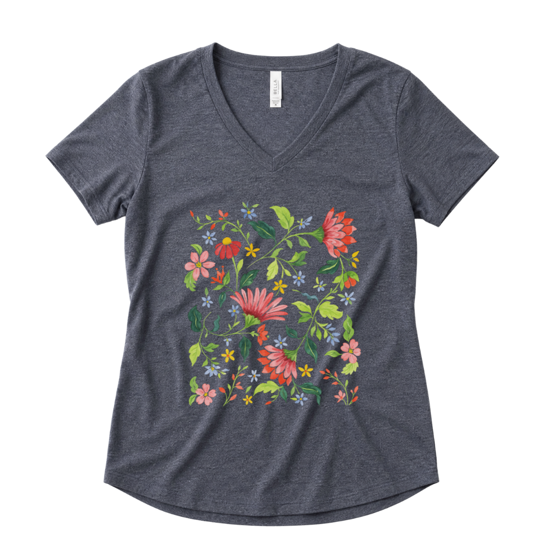 Botanical Bliss - Super Soft V Neck