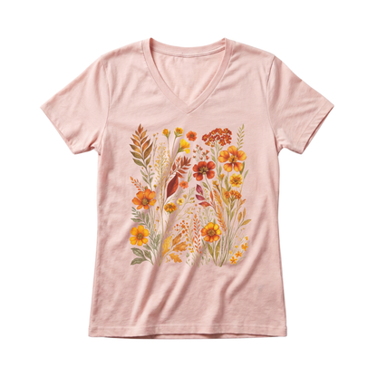 Autumn Floral - Super Soft V Neck