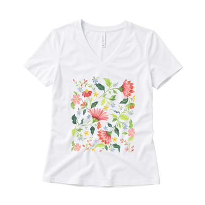 Botanical Bliss - Super Soft V Neck