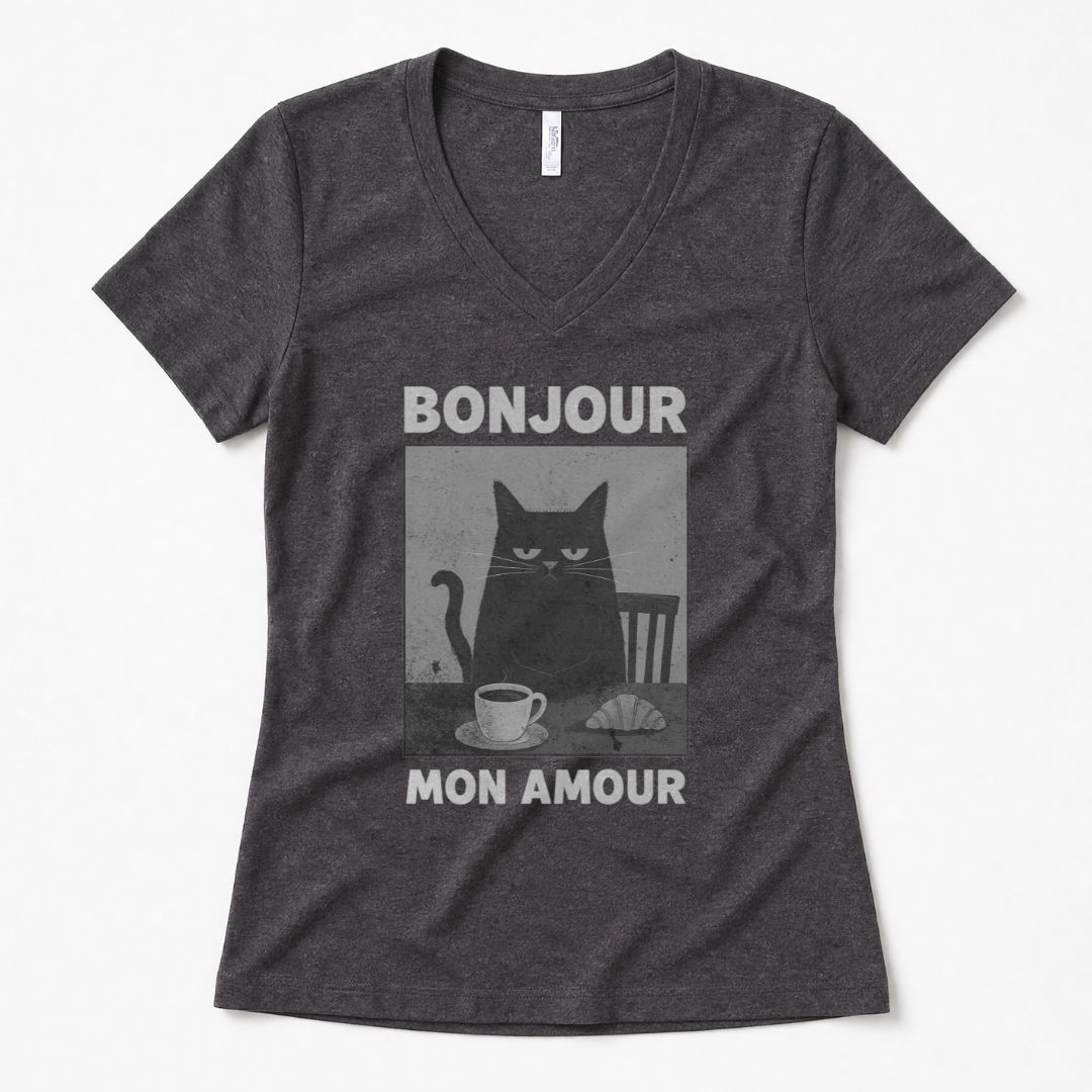 Bonjour Mon Amour - Super Soft V Neck