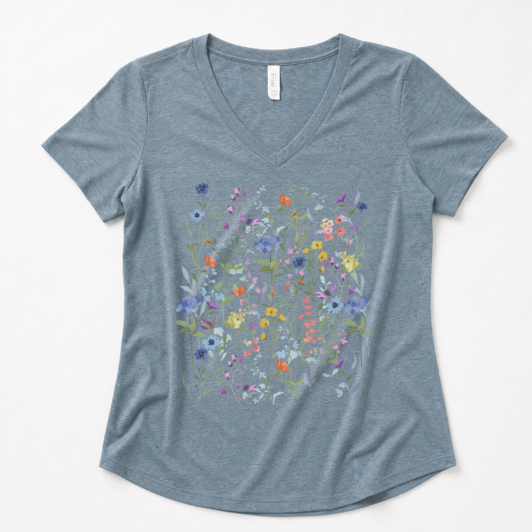 Floral Medley - Super Soft V Neck