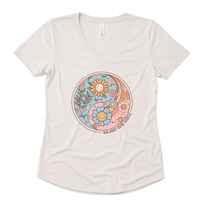 Flowers and Yang - Super Soft V-Neck