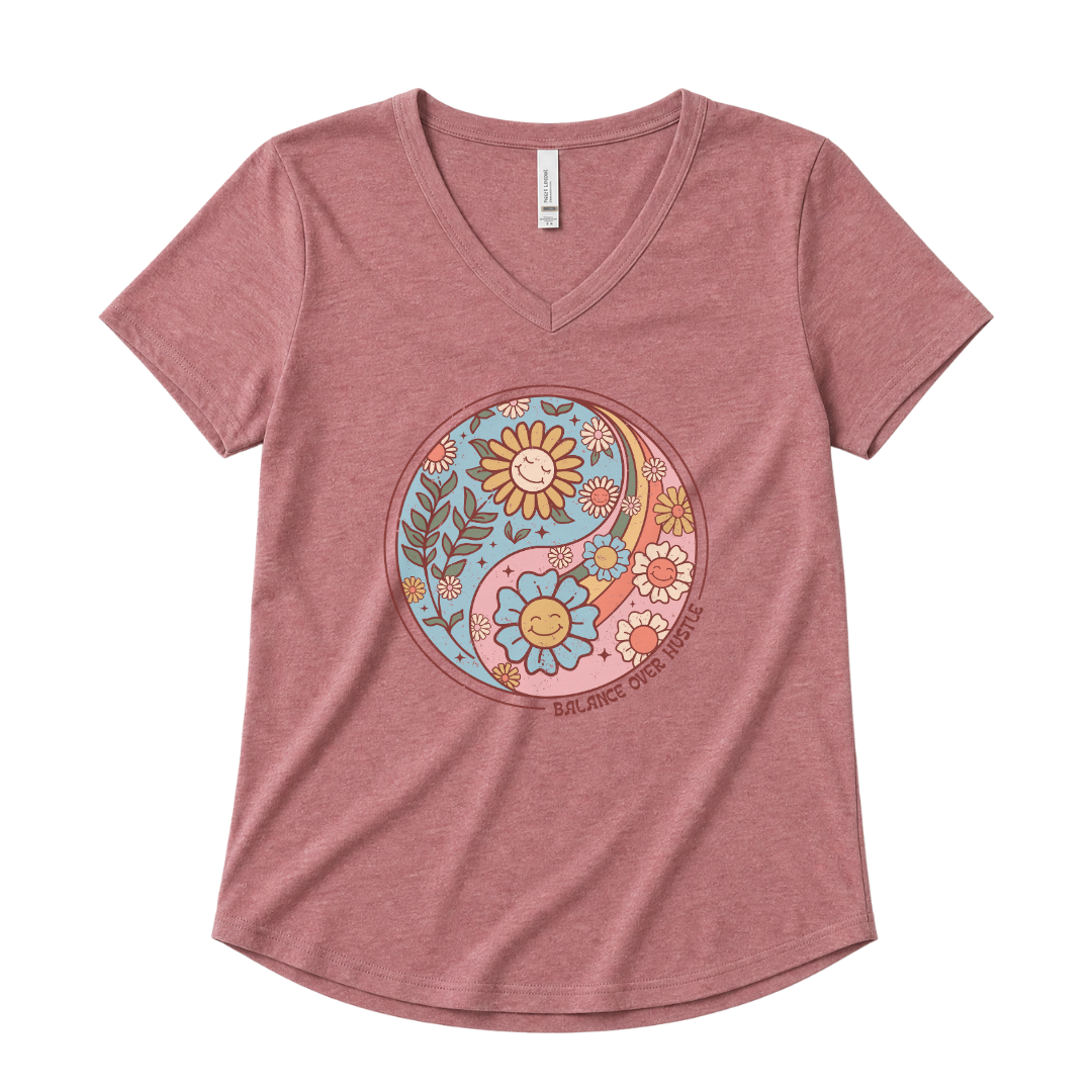 Flowers and Yang - Super Soft V-Neck