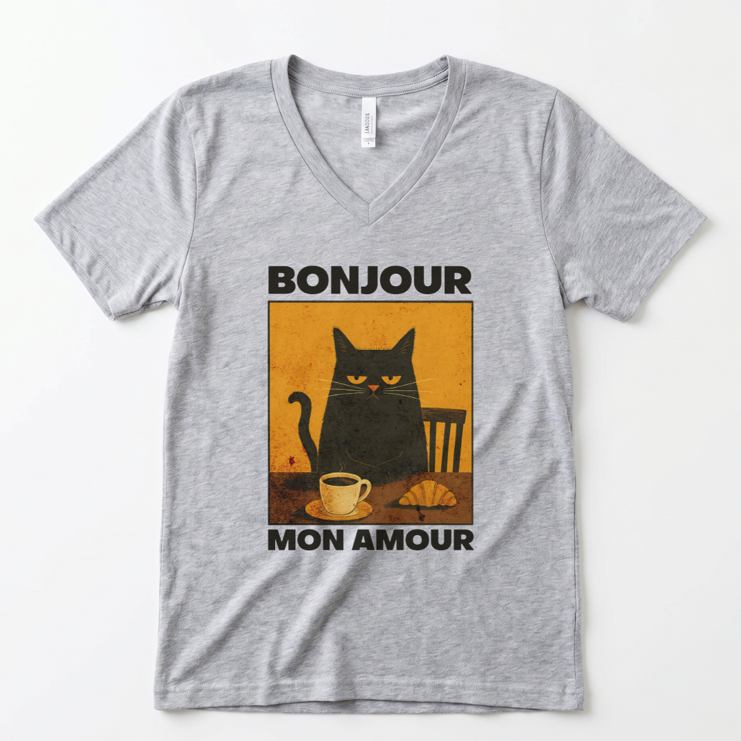 Bonjour Mon Amour - Super Soft V Neck