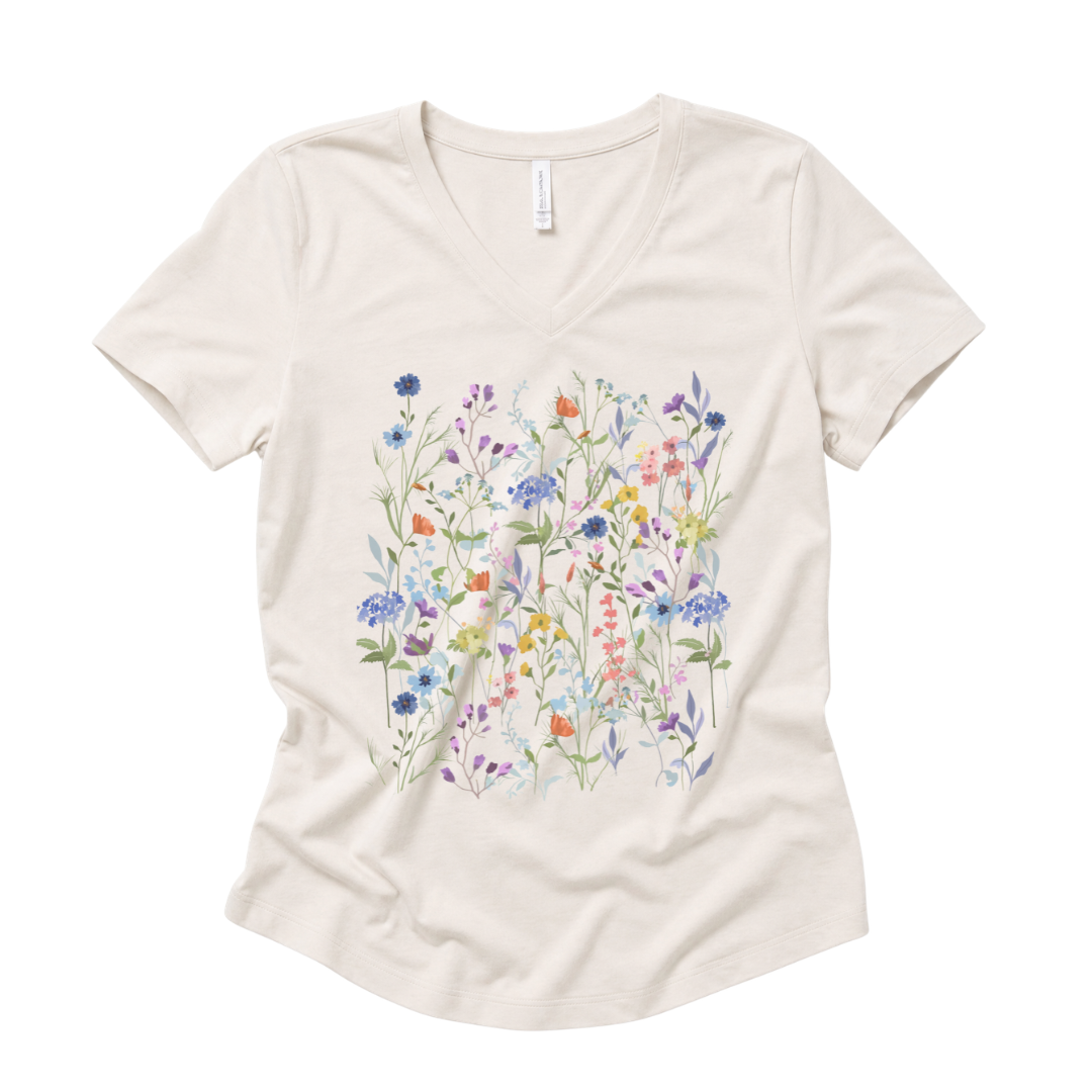 Floral Medley - Super Soft V Neck