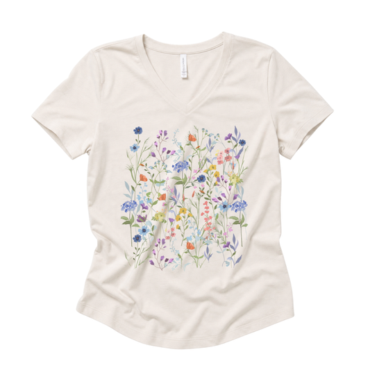 Floral Medley - Super Soft V Neck