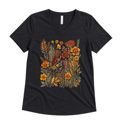 Autumn Floral - Super Soft V Neck
