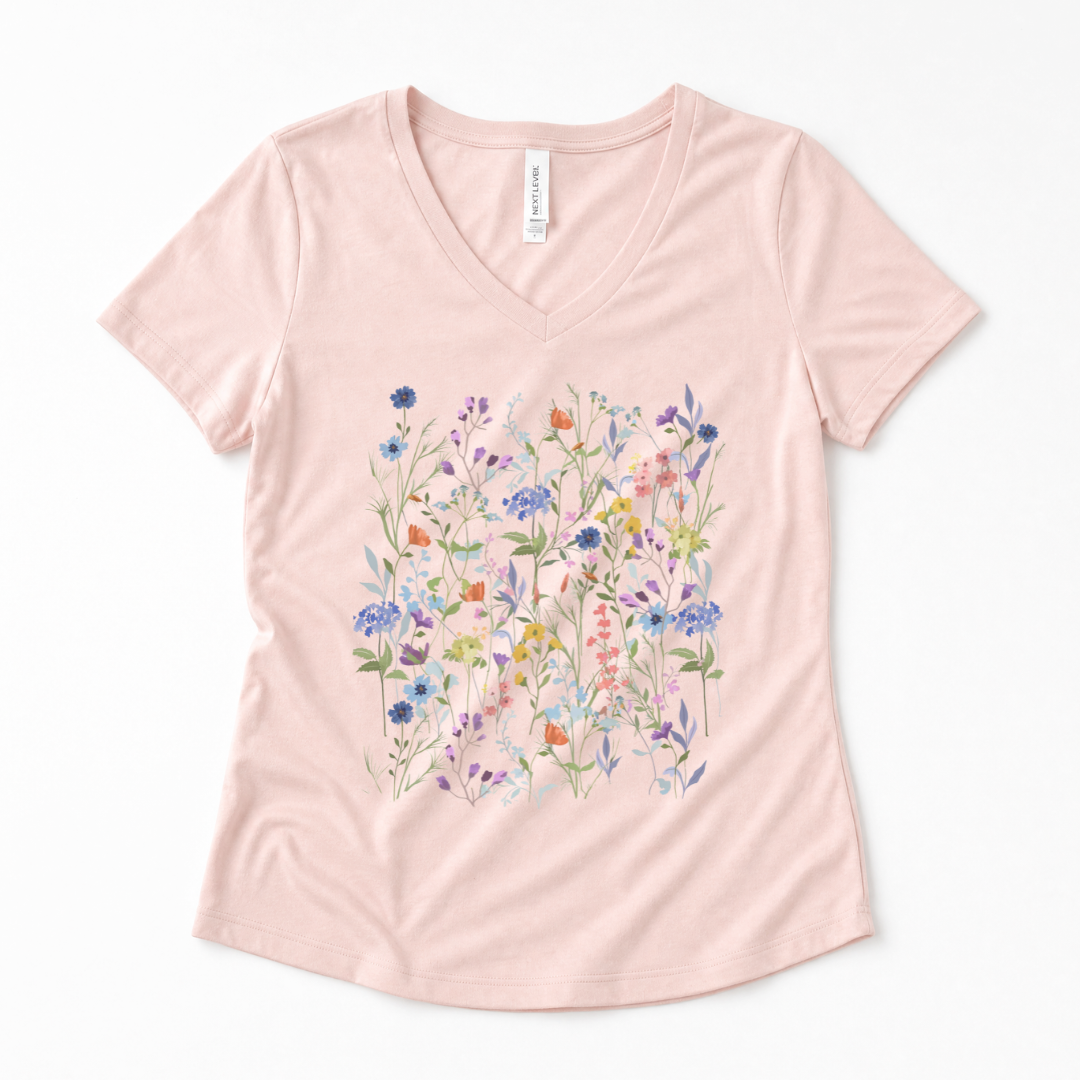 Floral Medley - Super Soft V Neck