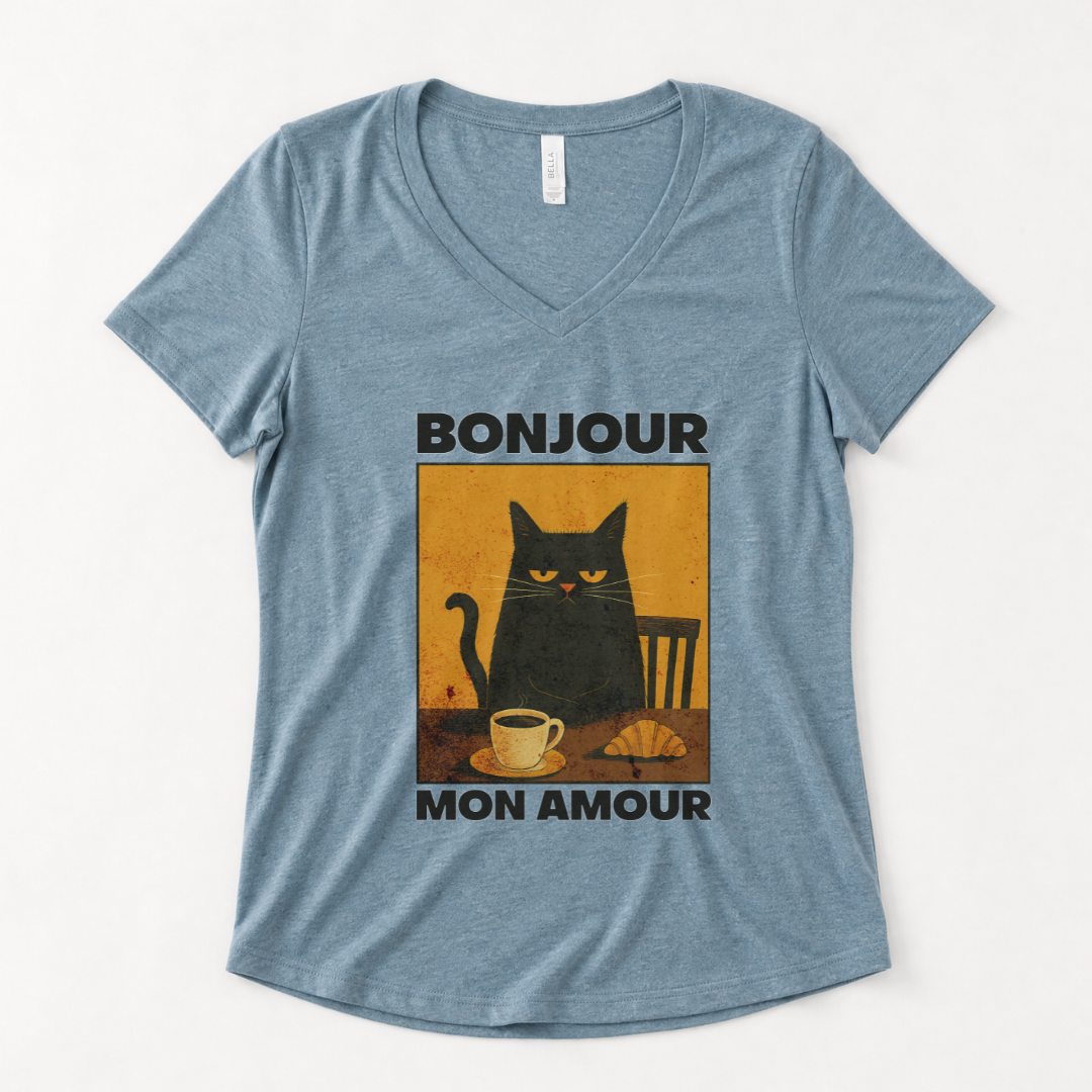 Bonjour Mon Amour - Super Soft V Neck