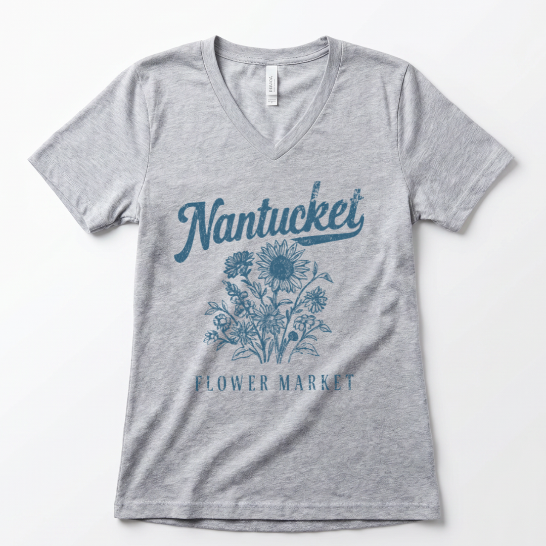 Nantucket Flower Market - Super Soft V Neck