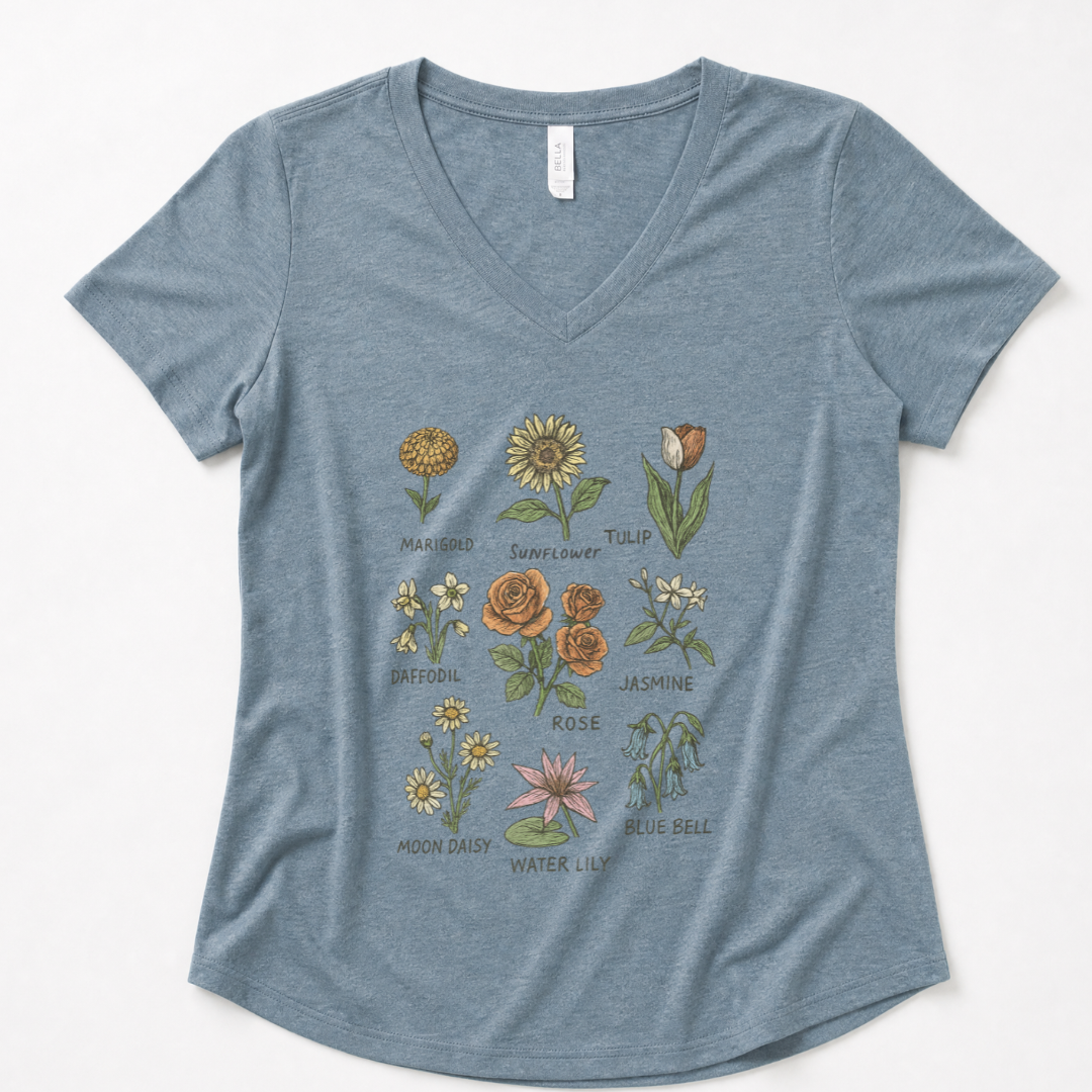Botanical Sketchbook - Super Soft V Neck