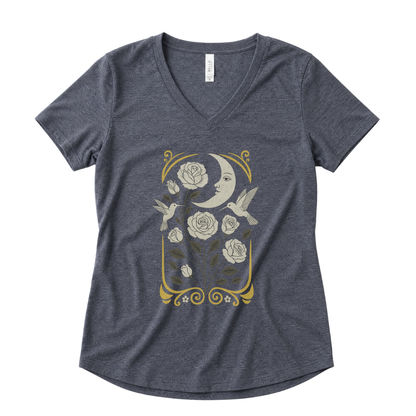 Moonlight Floral - Super Soft V Neck