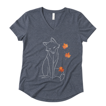 Fox in Fall - Super Soft V Neck