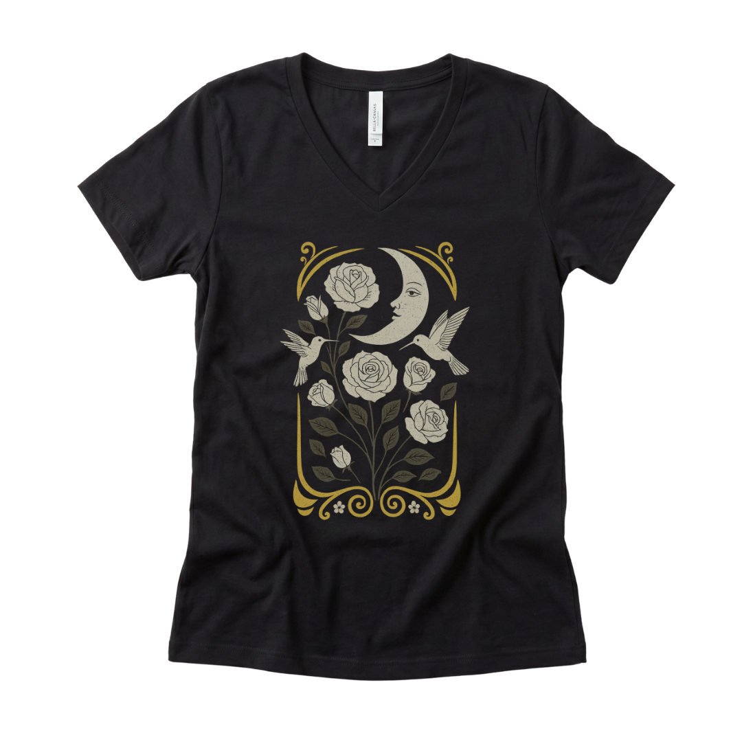Moonlight Floral - Super Soft V Neck